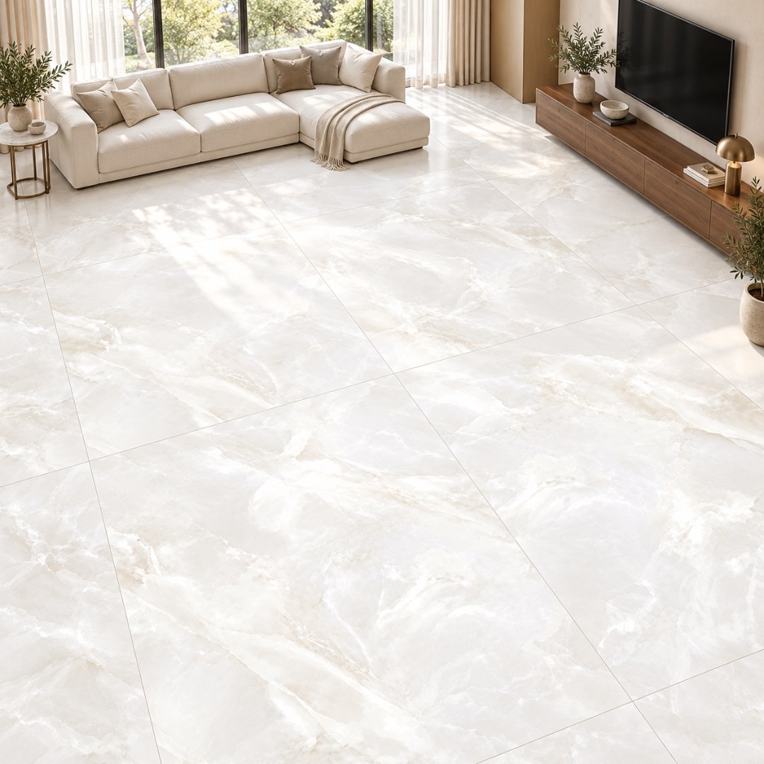 RSC - CRYSTAL WHITE, marble-look wall tile for bathroom (view 2)